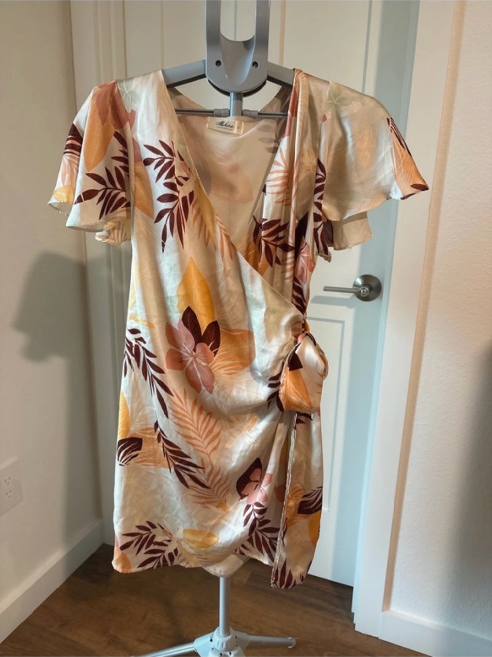 Floral Mini Wrap Dress